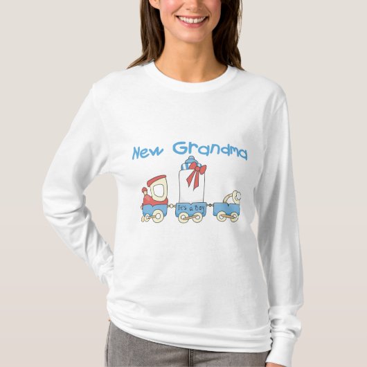 Nieuwe Oma van Boy-Train Tshirts en geschenken (Voorkant)