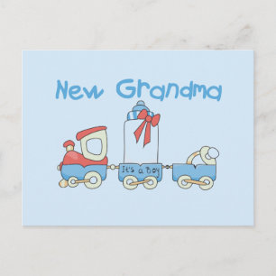 Nieuwe Oma van Boy-Train Tshirts en geschenken Briefkaart