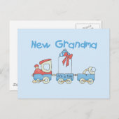 Nieuwe Oma van Boy-Train Tshirts en geschenken Briefkaart (Voorkant / Achterkant)