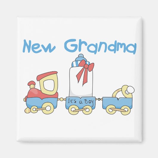 Nieuwe Oma van Boy-Train Tshirts en geschenken Magneet (Voorkant)