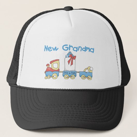 Nieuwe Oma van Boy-Train Tshirts en geschenken Trucker Pet (Voorkant)