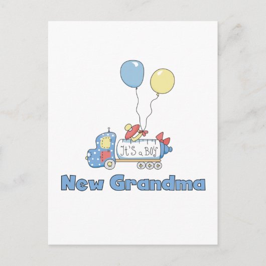 Nieuwe Oma van Boy Truck Tshirts en geschenken Briefkaart (Voorkant)