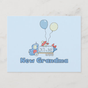 Nieuwe Oma van Boy Truck Tshirts en geschenken Briefkaart