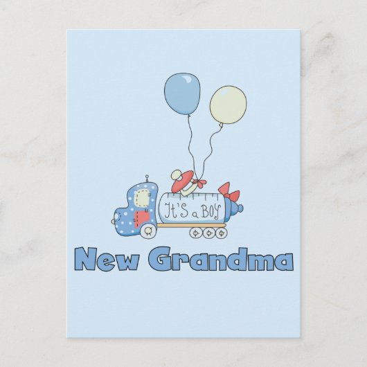 Nieuwe Oma van Boy Truck Tshirts en geschenken Briefkaart (Voorkant)