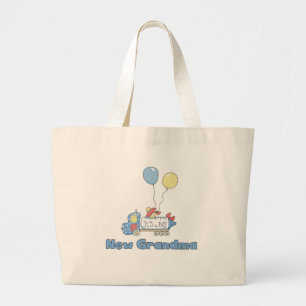 Nieuwe Oma van Boy Truck Tshirts en geschenken Grote Tote Bag