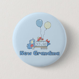 Nieuwe Oma van Boy Truck Tshirts en geschenken Ronde Button 5,7 Cm