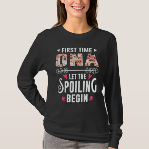 Nieuwe oma voor de eerste keer erop laat de verwen t-shirt
