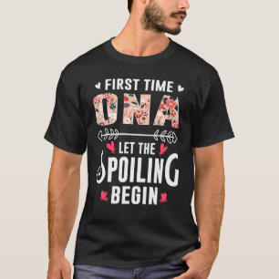 Nieuwe oma voor het eerst om het sprankelen te lat t-shirt