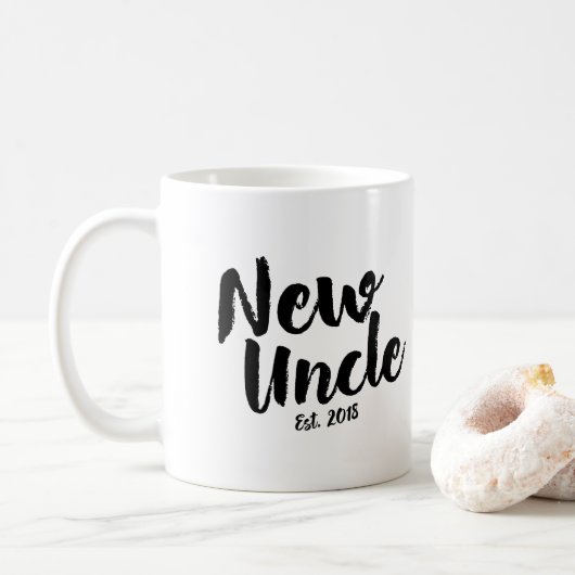 Nieuwe oom Est. 2018, Toekomstige Mok van oom Gift (Met donut)