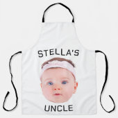 Nieuwe Oom Gift, Aangepaste Baby Gezicht Foto Gift Schort (Voorkant)