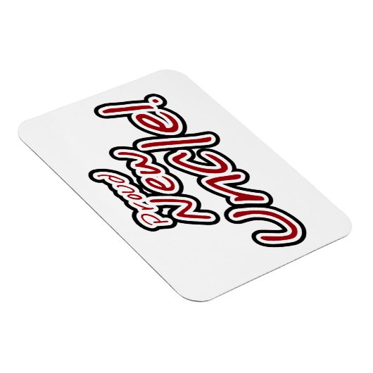 Nieuwe Oom Rood- en Zwarte-tekstcadeautjes Magneet (Rechterzijde)