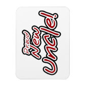 Nieuwe Oom Rood- en Zwarte-tekstcadeautjes Magneet (Verticaal)