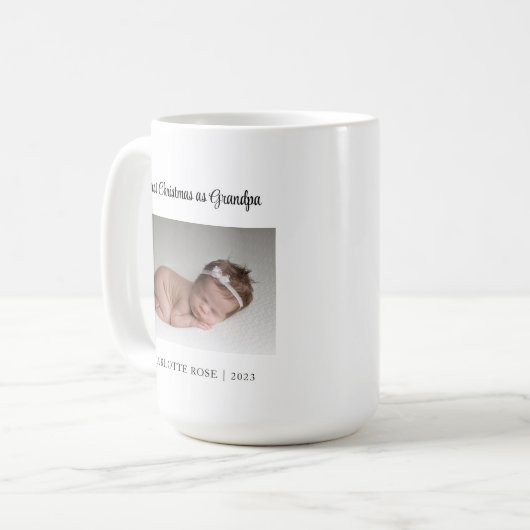 Nieuwe opa eerste Kerstmis als opa Koffiemok (Voorkant links)