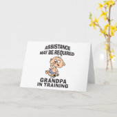 Nieuwe Opa in Opleiding Kaart (Gele Bloem)