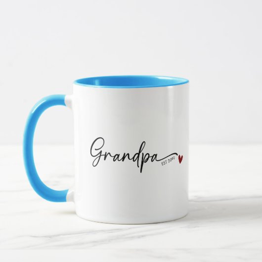 Nieuwe opa ingestelde jaar script blauw mok (Links)