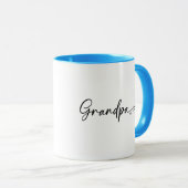 Nieuwe opa ingestelde jaar script blauw mok (Voorkant rechts)