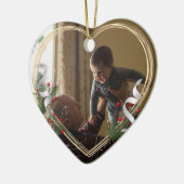 Nieuwe Opa Nieuwe Baby 1e Kerstfoto Keramisch Ornament (Links)