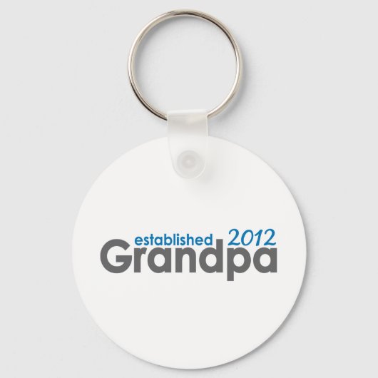Nieuwe opa opgericht in 2012 sleutelhanger (Voorkant)