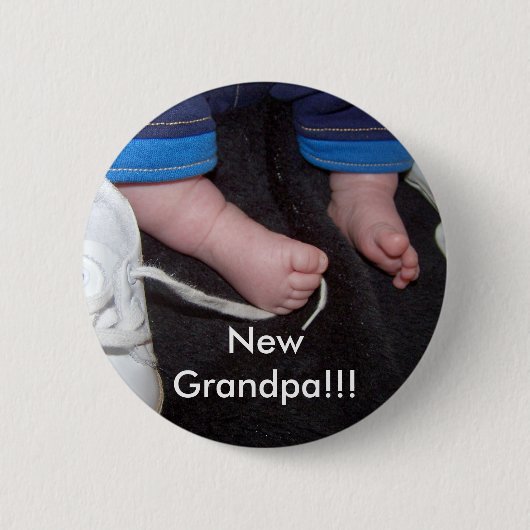 Nieuwe opa!! pincode ronde button 5,7 cm (Voorkant)