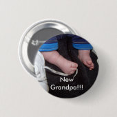 Nieuwe opa!! pincode ronde button 5,7 cm (Voorkant /achterkant)
