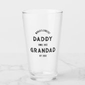Nieuwe opa zwangerschapsaankondiging Vaderdag Glas (Voorkant)