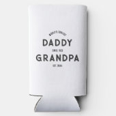 Nieuwe opa zwangerschapsaankondiging Vaderdag Seltzer Blikjeskoeler (Achterkant)