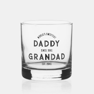 Nieuwe opa zwangerschapsaankondiging Vaderdag  Whisky Glas