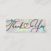 nieuwe opaal edelsteen Dank u Mini Visitekaartje (Voorkant)