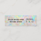 nieuwe opaal edelsteen Dank u Mini Visitekaartje (Achterkant)