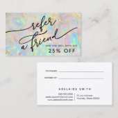 Nieuwe Opaal textuur verwijzingskaart Visitekaartje (Voorkant / Achterkant)