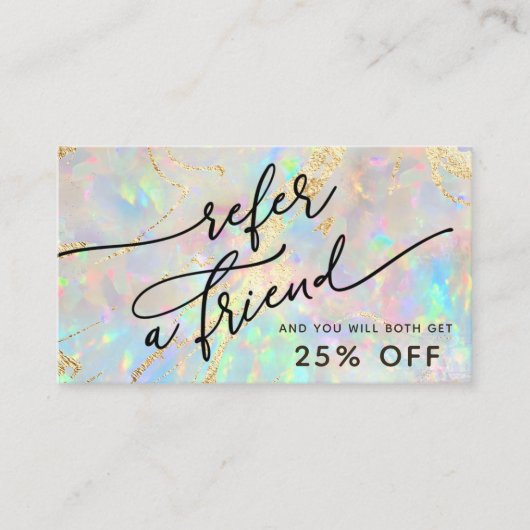 Nieuwe Opaal textuur verwijzingskaart Visitekaartje (Voorkant)