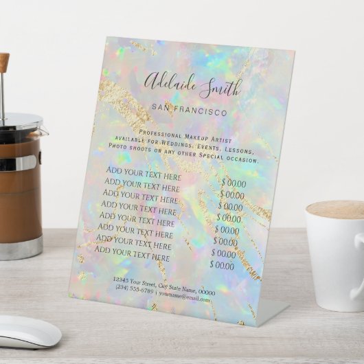 nieuwe opal prijslijst Pedestal Sign Reclamebord Met Voetstuk (Insitu)