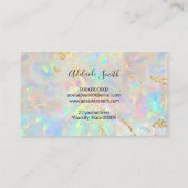 Nieuwe opal textuur afspraakkaart visitekaartje (Achterkant)