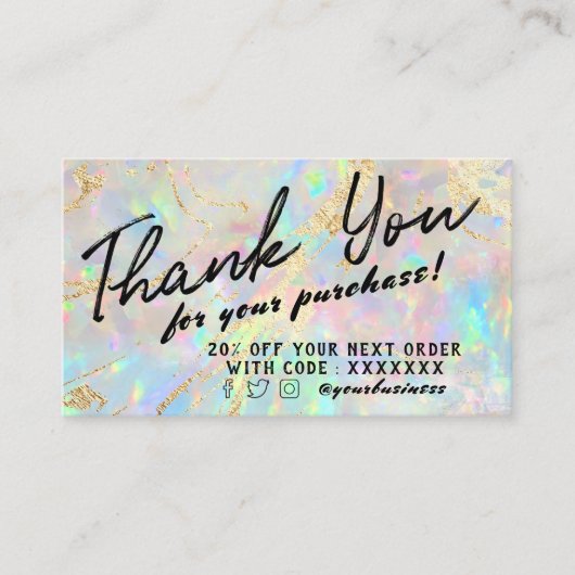 nieuwe optionele kaart met korting visitekaartje (Voorkant)