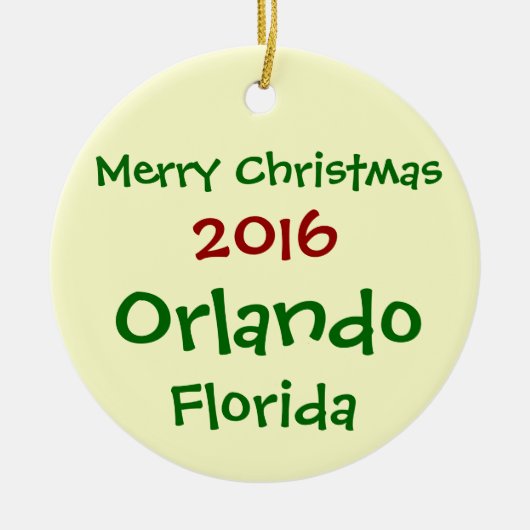 NIEUWE ORLANDO FLORIDA MERRY CHRISTMAS ORNAMENT 20 (Voorkant)