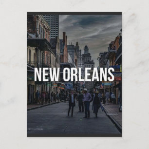 Nieuwe Orlean Straat Scène Kunstprint Levendige Briefkaart