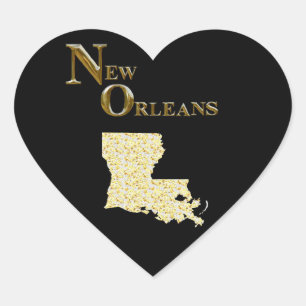 NIEUWE ORLEANEN HART STICKER