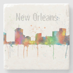 NIEUWE ORLEANEN, LOUISIANA SKYLINE STENEN ONDERZETTER