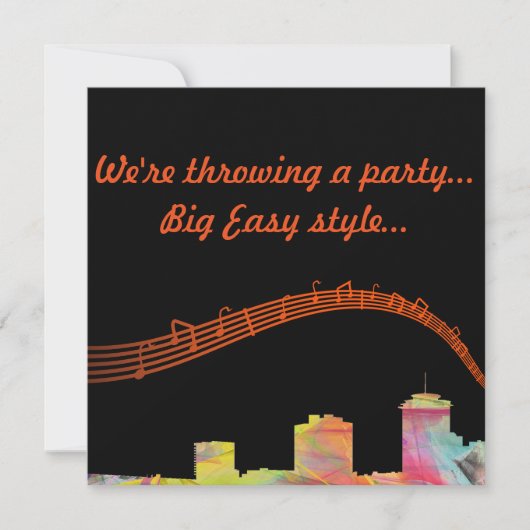 NIEUWE ORLEANEN, LOUISIANA SKYLINE WB1 - SAVE THE DATE (Voorkant)