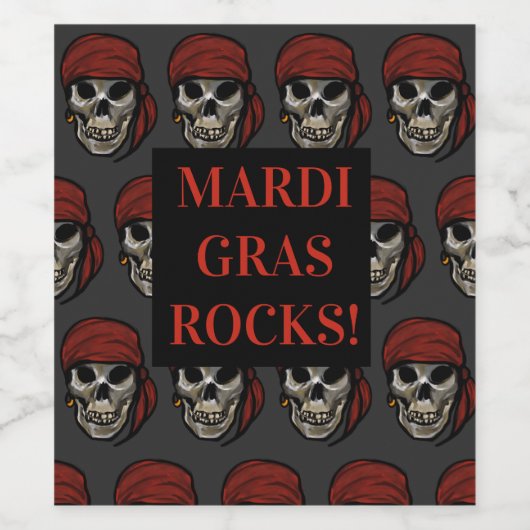 NIEUWE ORLEANEN WIJN ETIKET (Enkel label)