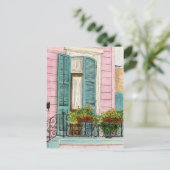 Nieuwe orleans deur met sluitingen briefkaart (Staand voorkant)