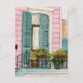 Nieuwe orleans deur met sluitingen briefkaart