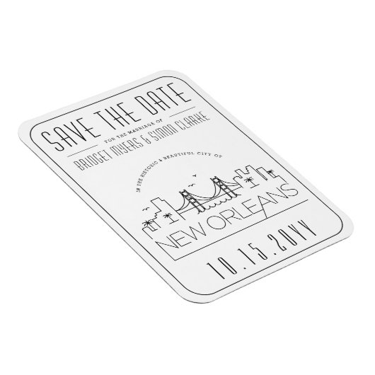 Nieuwe Orleans die de gestileerde Veldlijn van het Magneet (Rechterzijde)