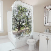 *~* Nieuwe orleans die eik-boomkunst schilderen Douchegordijn (In situ)