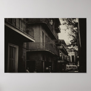 Nieuwe orleans die halverwege de eeuw geïnspireerd poster