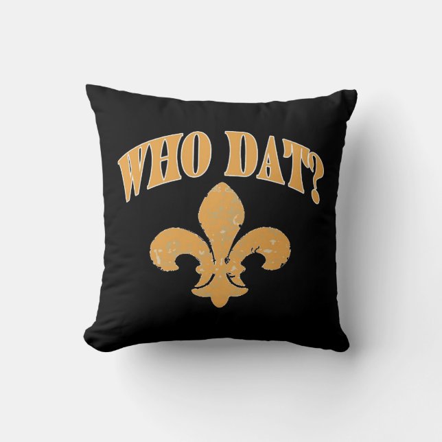 nieuwe Orleans fleur De Lis, Black and Gold Kussen (Voorkant)