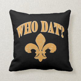 nieuwe Orleans fleur De Lis, Black and Gold Kussen