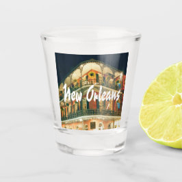 Nieuwe Orleans Franse kwarthoek Shot Glas