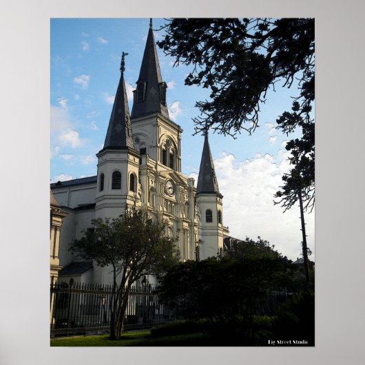 Nieuwe orleans kathedraal, 3D-stijl Poster (Voorkant)