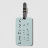 Nieuwe orleans Latitude en lengte Bagagelabel (Voorkant (verticaal))